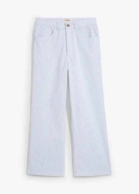 Wide Leg-jeans High Waist, cropped, bonprix