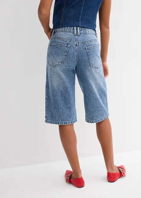 Bermudashorts i denim Mid Waist, Low Stretch, bonprix