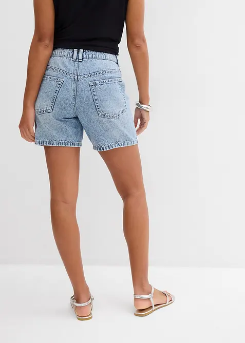 Bermudashorts i denim Mid Waist, Low Stretch, bonprix