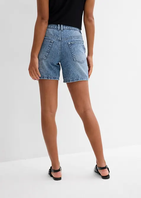Bermudashorts i denim Mid Waist, Low Stretch, bonprix