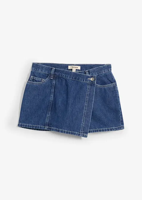 Bukseskjørt i denim, Mid Waist, bonprix