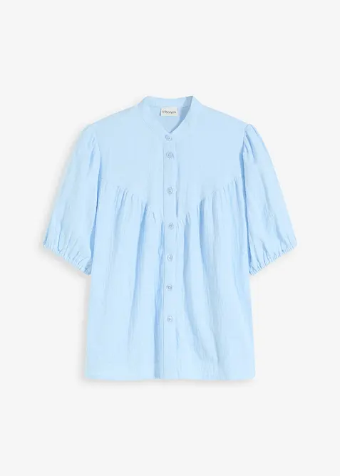 Kortermet bluse av musselin, bonprix