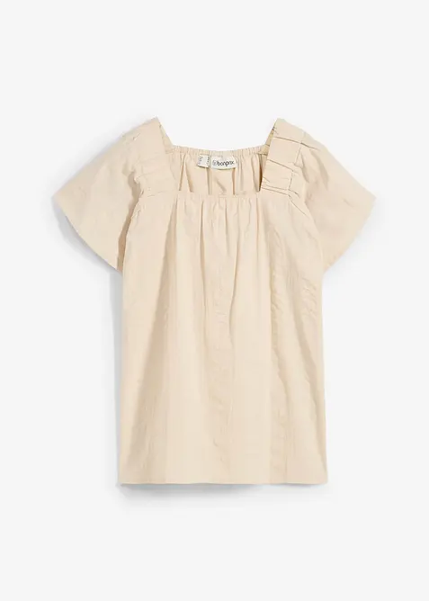 Blusetunika i bomullskrepp, bonprix