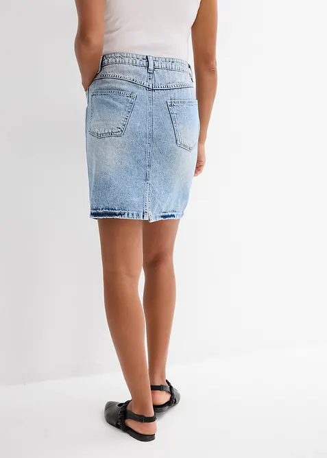 Denimskjørt Mid Waist, Low Stretch, bonprix