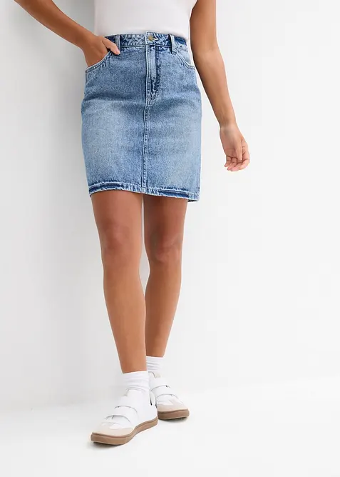 Denimskj&oslash;rt Mid Waist, Low Stretch, bonprix