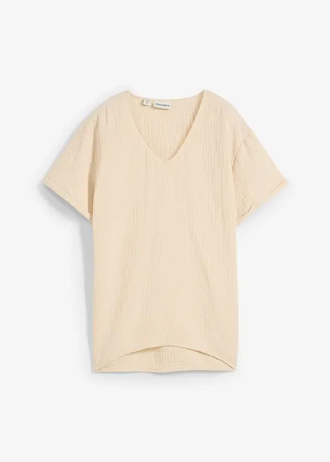 Trikottunika i myk musselin, bonprix