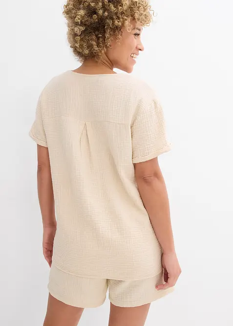 Trikottunika i myk musselin, bonprix