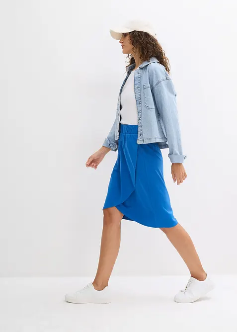 Jerseyskjørt i lett viskosemisk, bonprix