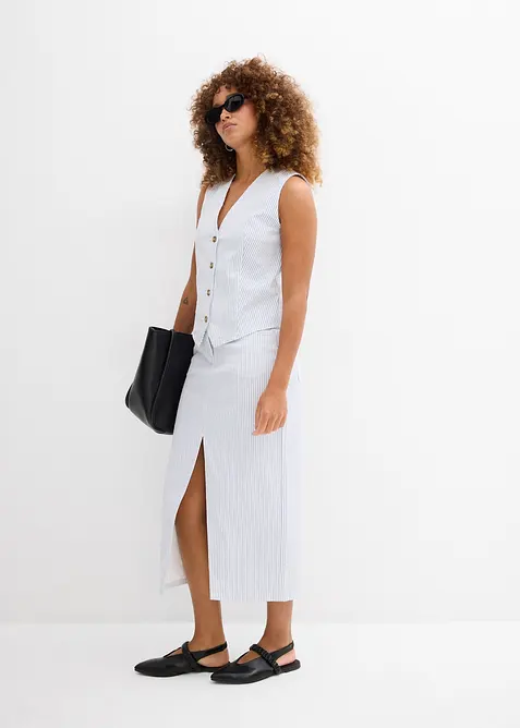 Jeansvest, stripete, bonprix