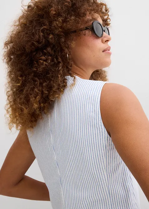 Jeansvest, stripete, bonprix