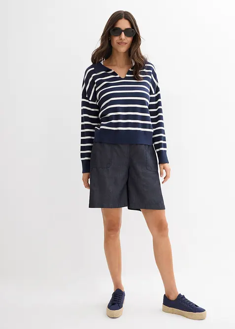 Pull on-shorts med kjølende lin, bonprix