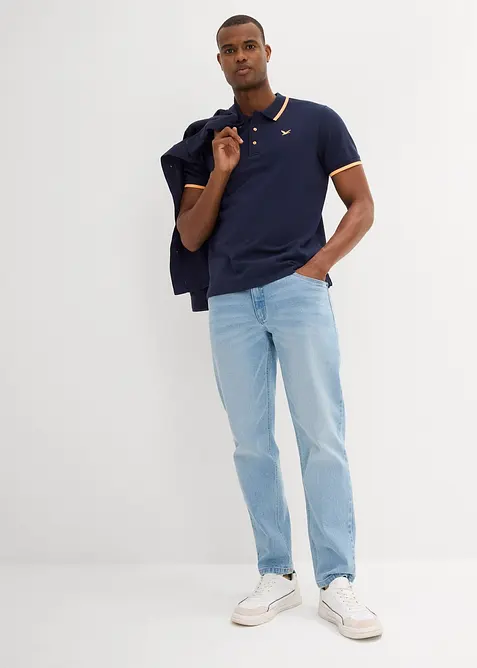 Piké-poloskjorte (2-pack) i ren økologisk bomull, bonprix