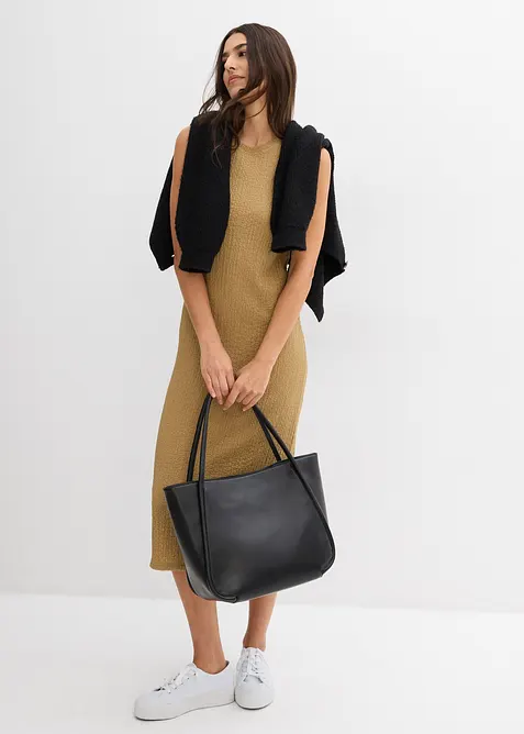 Jerseykjole i lett strukturert krepp, bonprix