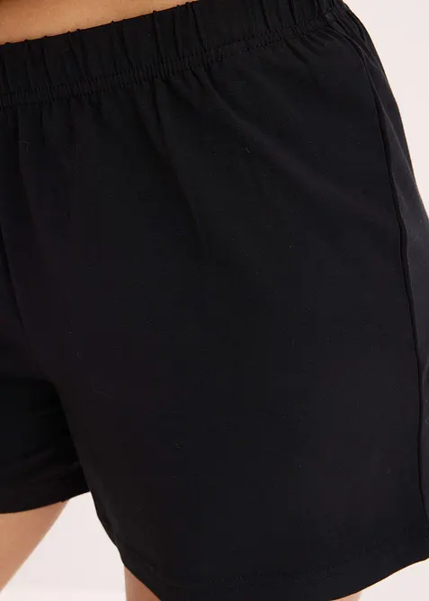 Kort pyjamas med blonderygg, bonprix