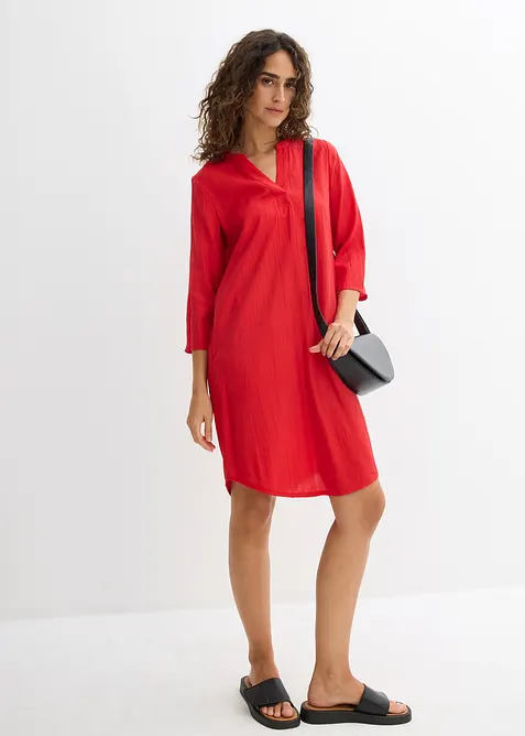 Tunikakjole i lett viskosemiks med struktureffekt, bonprix