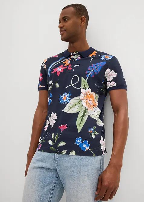 Pik&eacute;-poloskjorte i 100% bomull, bonprix