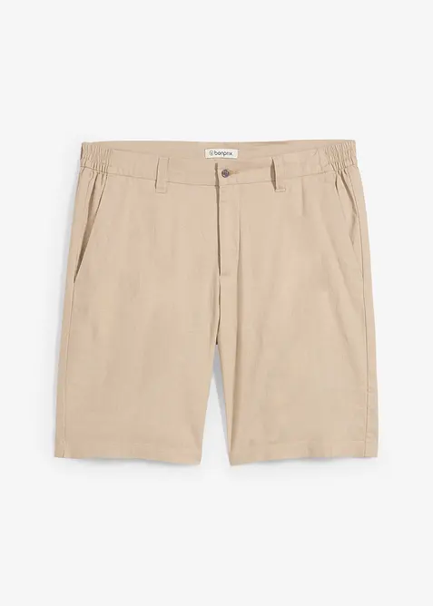 Regular Fit chino-bermuda med lin, bonprix