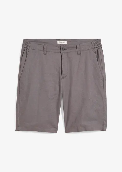 Regular Fit chino-bermuda med lin, bonprix