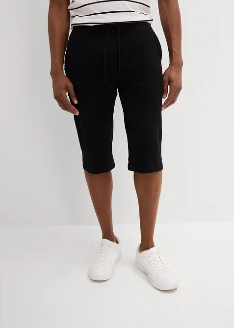 Loose Fit lang bermudashorts av luftig musselin, bonprix