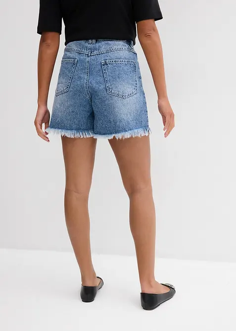 Jeansshorts High Waist, Low Stretch, bonprix