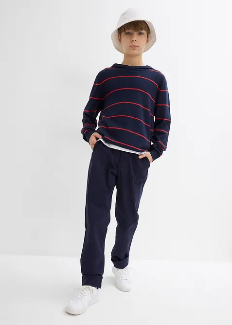 Slim Fit-chinos med stretch og regulerbar linning, Straight, bonprix