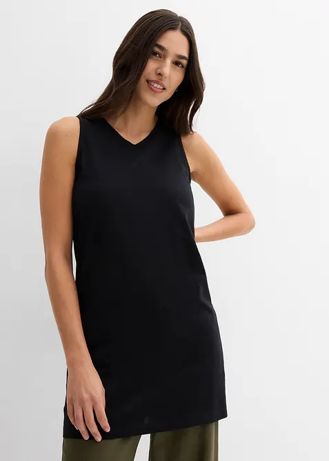 Lang topp i ren økologisk bomull (2-pack), bonprix