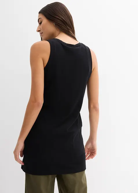 Lang topp i ren økologisk bomull (2-pack), bonprix