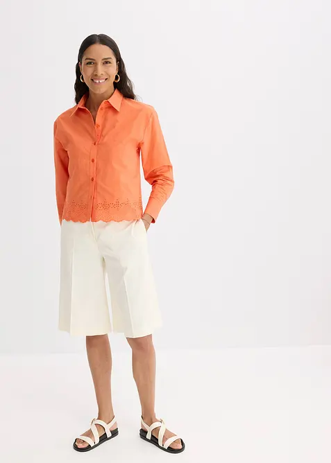 Skjortebluse i 100% bomull, bonprix