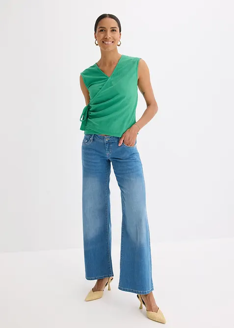 Omslagstopp i kreppet jersey, bonprix