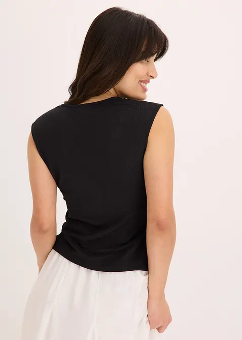 Omslagstopp i kreppet jersey, bonprix