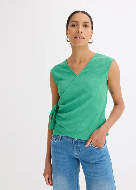 Omslagstopp i kreppet jersey, bonprix