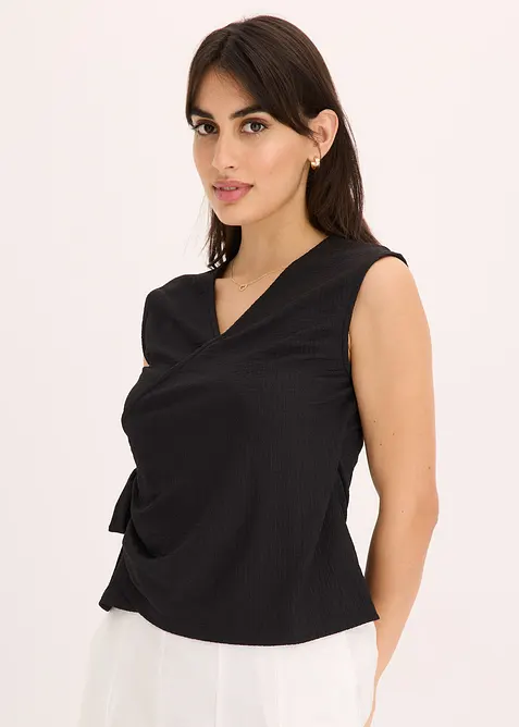 Omslagstopp i kreppet jersey, bonprix