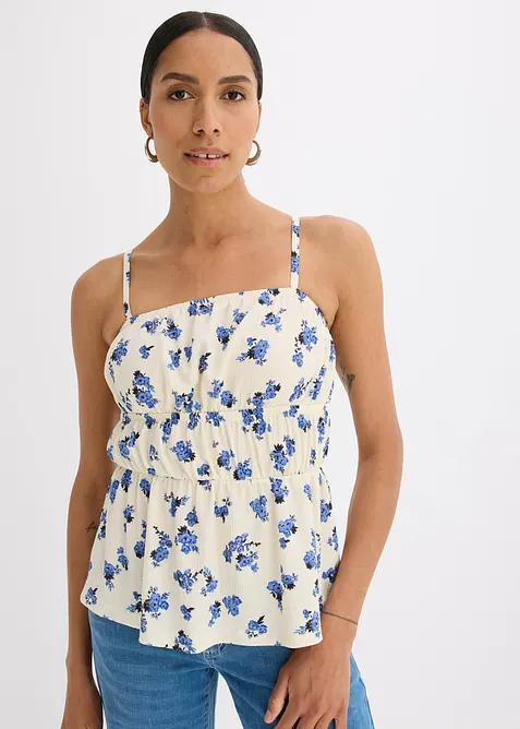 Stroppetopp i strukturert krepp, bonprix