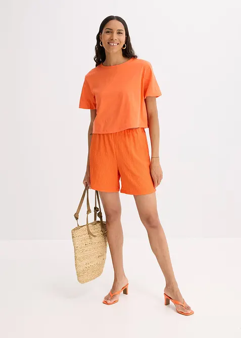 Jerseyshorts i lett krepp, bonprix