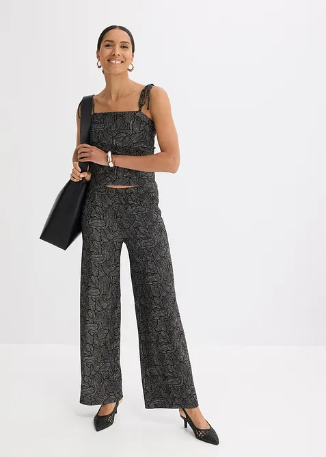 Jerseybukse i strukturert krepp, bonprix