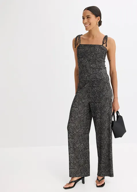 Topp i kreppet jersey, bonprix