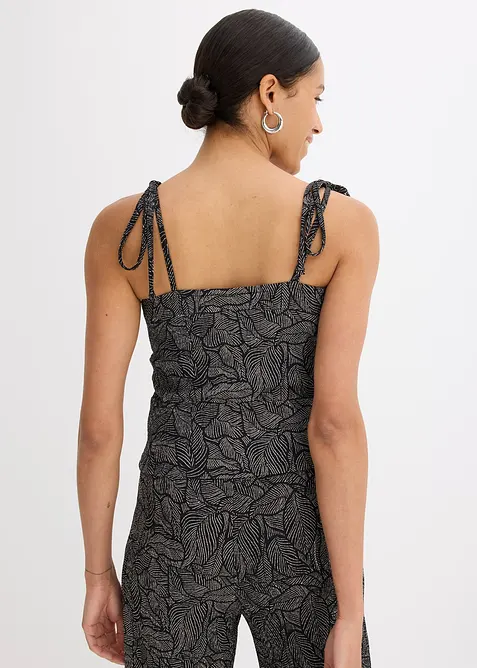 Topp i kreppet jersey, bonprix