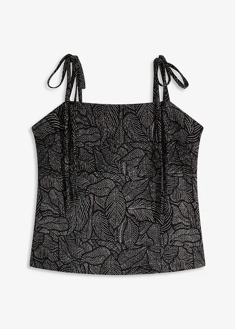 Topp i kreppet jersey, bonprix