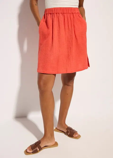 Strandskjørt i musselin, bonprix