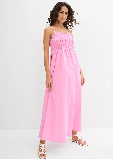 Kjole med stropper i ren økologisk bomull, bonprix