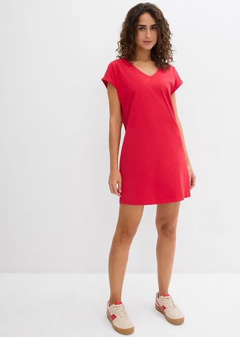 Trikotkjole i økologisk bomull (2-pack), bonprix