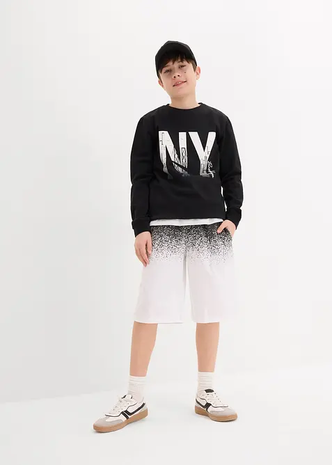 Bermudashorts i jersey i 100% økologisk bomull (2-pack), bonprix