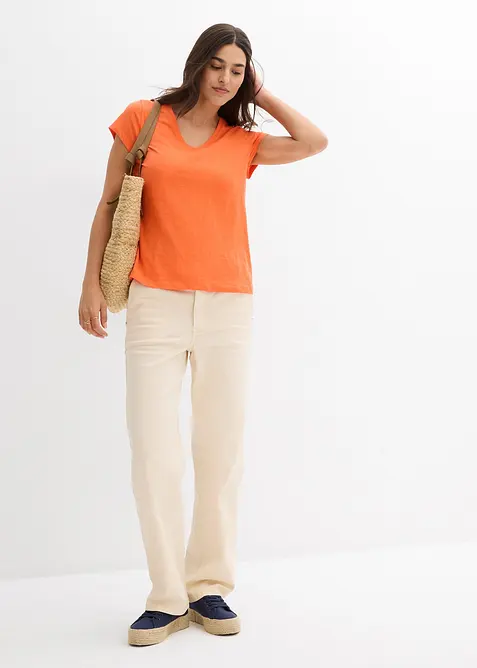 T-skjorte i økologisk bomull (2-pack), bonprix