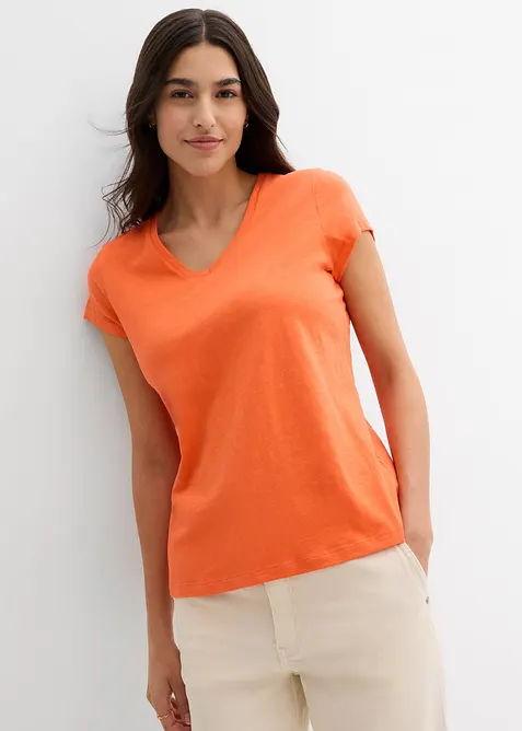 T-skjorte i økologisk bomull (2-pack), bonprix