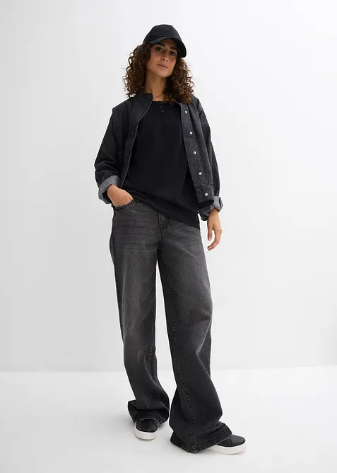 Topp i økologisk bomull (2-pack), bonprix