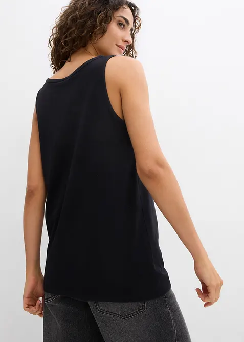 Topp i økologisk bomull (2-pack), bonprix