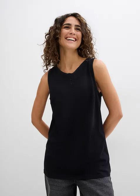 Topp i økologisk bomull (2-pack), bonprix