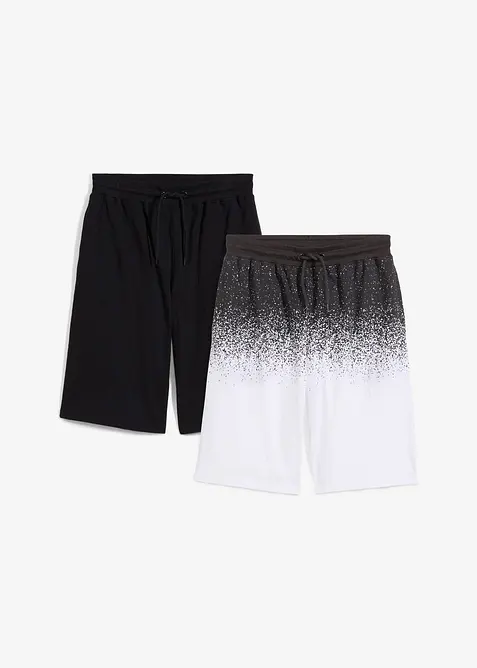 Bermudashorts i jersey i 100% økologisk bomull (2-pack), bonprix