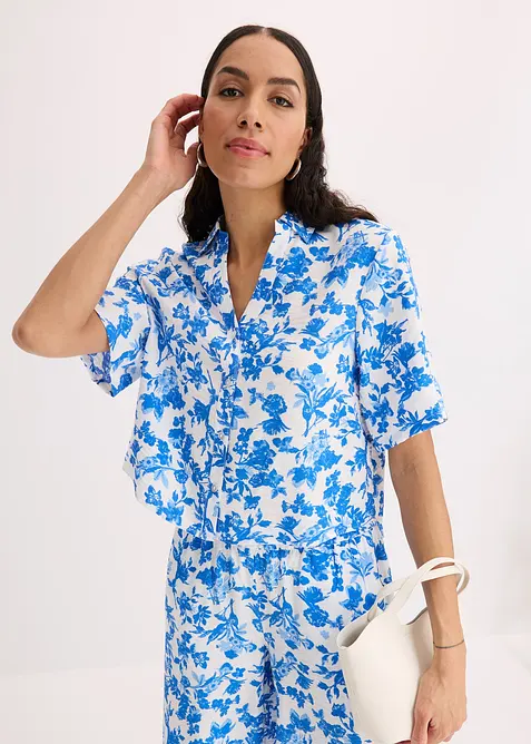 Kortermet bluse i myk viskosemiks, bonprix