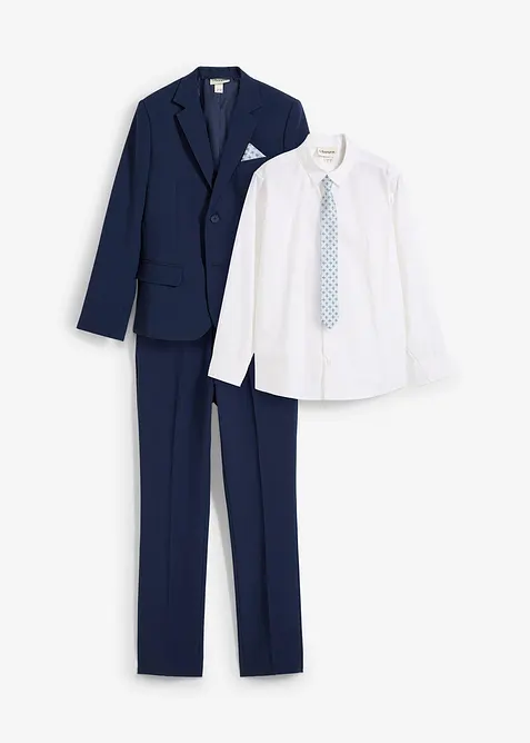 Dress + skjorte + slips (4-delt sett), bonprix